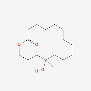 molecular formula C16H30O3 B12515456 13-Hydroxy-13-methyl-1-oxacyclohexadecan-2-one CAS No. 674798-78-8