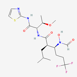 (2R,3S)-6,6,6-trifluoro-3-[formyl(hydroxy)amino]-N-[(2S,3R)-3-methoxy-1-oxo-1-(1,3-thiazol-2-ylamino)butan-2-yl]-2-(2-methylpropyl)hexanamide