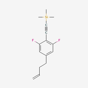 molecular formula C15H18F2Si B12515492 {[4-(But-3-en-1-yl)-2,6-difluorophenyl]ethynyl}(trimethyl)silane CAS No. 797049-16-2