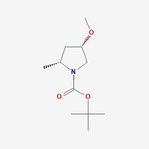 molecular formula C11H21NO3 B12515519 tert-Butyl (2R,4S)-4-methoxy-2-methylpyrrolidine-1-carboxylate 