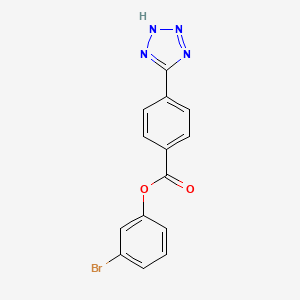 molecular formula C14H9BrN4O2 B12515523 3-Bromophenyl 4-(2H-tetrazol-5-yl)benzoate CAS No. 651769-30-1