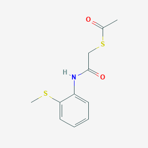 molecular formula C11H13NO2S2 B12515538 S-{2-[2-(Methylsulfanyl)anilino]-2-oxoethyl} ethanethioate CAS No. 676539-77-8