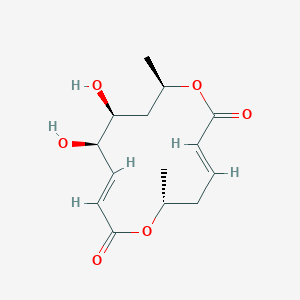 (3E,6R,9E,11R,12S,14R)-11,12-dihydroxy-6,14-dimethyl-1,7-dioxacyclotetradeca-3,9-diene-2,8-dione