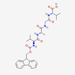 molecular formula C30H38N4O7 B12515667 N-{[(9H-Fluoren-9-yl)methoxy]carbonyl}-L-valyl-L-alanylglycyl-L-valine CAS No. 820235-25-4