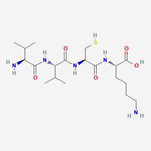 molecular formula C19H37N5O5S B12515675 L-Valyl-L-valyl-L-cysteinyl-L-lysine CAS No. 798540-46-2