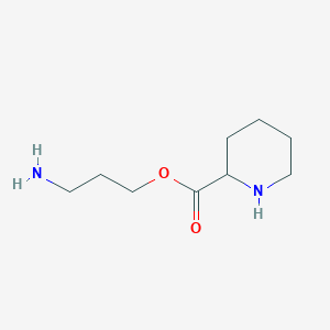 molecular formula C9H18N2O2 B12515765 3-Aminopropyl piperidine-2-carboxylate CAS No. 651330-77-7