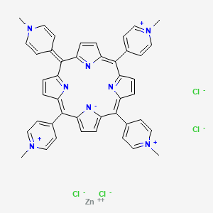 molecular formula C44H36Cl4N8Zn B12515779 zinc;5,10,15-tris(1-methylpyridin-1-ium-4-yl)-20-(1-methylpyridin-4-ylidene)porphyrin-22-ide;tetrachloride 