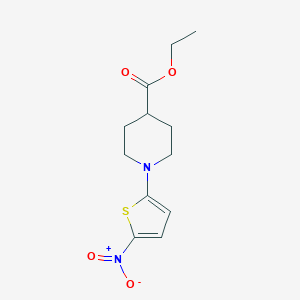 molecular formula C12H16N2O4S B12515792 Ethyl 1-(5-nitrothiophen-2-yl)piperidine-4-carboxylate CAS No. 706767-23-9