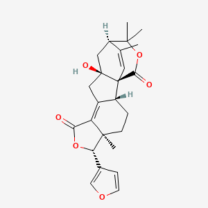 molecular formula C25H28O6 B1251581 Haperforin G 