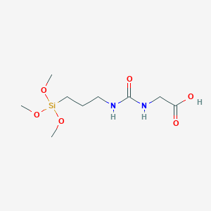 molecular formula C9H20N2O6Si B12515814 N-{[3-(Trimethoxysilyl)propyl]carbamoyl}glycine CAS No. 819082-18-3