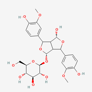 (2S,3R,4S,5S,6R)-2-[[(1S,3R,4S,6S)-3-hydroxy-1,4-bis(4-hydroxy-3-methoxyphenyl)-1,3,3a,4,6,6a-hexahydrofuro[3,4-c]furan-6-yl]oxy]-6-(hydroxymethyl)oxane-3,4,5-triol