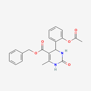 molecular formula C21H20N2O5 B12515867 benzyl 4-(2-acetyloxyphenyl)-6-methyl-2-oxo-3,4-dihydro-1H-pyrimidine-5-carboxylate 