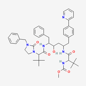 methyl N-[1-[[5-[[2-(3-benzyl-2-oxoimidazolidin-1-yl)-3,3-dimethylbutanoyl]amino]-4-hydroxy-6-phenyl-1-(4-pyridin-2-ylphenyl)hexan-2-yl]amino]-3,3-dimethyl-1-oxobutan-2-yl]carbamate