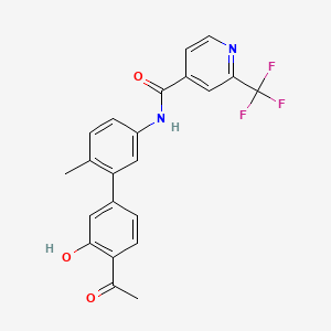 molecular formula C22H17F3N2O3 B12515904 N-[3-(4-acetyl-3-hydroxyphenyl)-4-methylphenyl]-2-(trifluoromethyl)pyridine-4-carboxamide 
