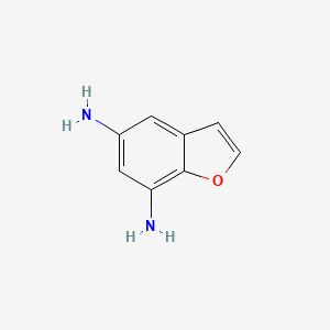 molecular formula C8H8N2O B12515944 1-Benzofuran-5,7-diamine CAS No. 705928-15-0