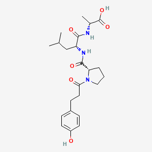 molecular formula C23H33N3O6 B12515965 1-[3-(4-Hydroxyphenyl)propanoyl]-L-prolyl-D-leucyl-D-alanine CAS No. 817620-36-3
