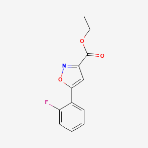 molecular formula C12H10FNO3 B12515980 Ethyl 5-(2-fluorophenyl)isoxazole-3-carboxylate 