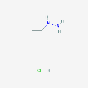 molecular formula C4H11ClN2 B125160 Cyclobutylhydrazine hydrochloride CAS No. 158001-21-9