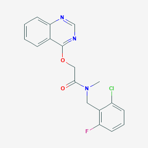 molecular formula C18H15ClFN3O2 B12516016 N-(2-Chloro-6-fluorobenzyl)-N-methyl-2-(quinazolin-4-yloxy)acetamide 