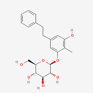 molecular formula C21H26O7 B1251603 Stilbostemin B 3'-beta-d-glucopyranoside 