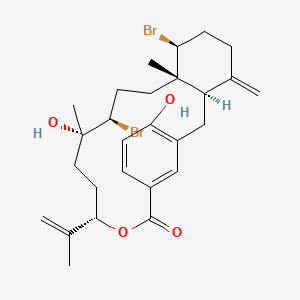 molecular formula C27H36Br2O4 B1251604 溴藻素E 