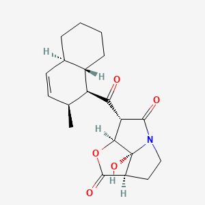 molecular formula C20H25NO5 B1251605 (3R,4S,7R,10R)-3-[(1S,2S,4aR,8aS)-2-methyl-1,2,4a,5,6,7,8,8a-octahydronaphthalene-1-carbonyl]-10-hydroxy-5-oxa-1-azatricyclo[5.2.1.04,10]decane-2,6-dione 