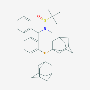 molecular formula C38H52NOPS B12516051 N-({2-[bis(adamantan-1-yl)phosphanyl]phenyl}(phenyl)methyl)-N,2-dimethylpropane-2-sulfinamide 