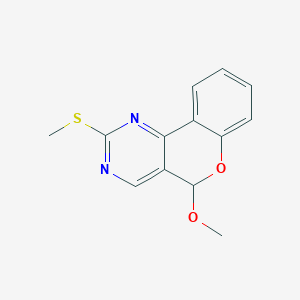 molecular formula C13H12N2O2S B12516086 5-Methoxy-2-(methylsulfanyl)-5H-[1]benzopyrano[4,3-d]pyrimidine CAS No. 677032-53-0