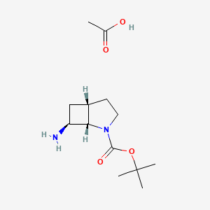 molecular formula C13H24N2O4 B12516094 Rel-tert-butyl (1S,5S,7S)-7-amino-2-azabicyclo[3.2.0]heptane-2-carboxylate acetate 