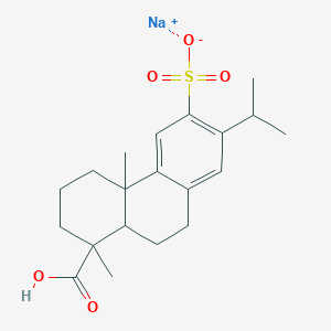 molecular formula C20H27NaO5S B12516150 Sodium 8-carboxy-2-isopropyl-4b,8-dimethyl-5,6,7,8a,9,10-hexahydrophenanthrene-3-sulfonate 