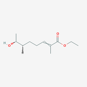 molecular formula C12H22O3 B12516188 Ethyl (6S,7R)-7-hydroxy-2,6-dimethyloct-2-enoate CAS No. 651712-11-7
