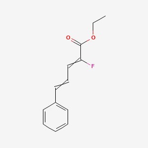 molecular formula C13H13FO2 B12516208 Ethyl 2-fluoro-5-phenylpenta-2,4-dienoate CAS No. 679795-37-0