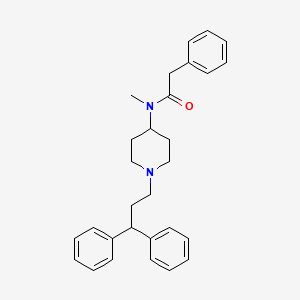 molecular formula C29H34N2O B12516209 N-[1-(3,3-Diphenylpropyl)piperidin-4-yl]-N-methyl-2-phenylacetamide CAS No. 821007-62-9