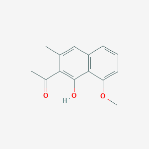 molecular formula C14H14O3 B1251623 Ethanone, 1-(1-hydroxy-8-methoxy-3-methyl-2-naphthalenyl)- CAS No. 92190-16-4