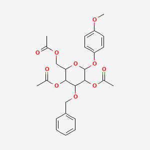 molecular formula C26H30O10 B12516233 4-Methoxyphenyl 2,4,6-tri-O-acetyl-3-O-benzyl-b-D-glucopyranoside 