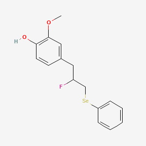 molecular formula C16H17FO2Se B12516310 Phenol, 4-[2-fluoro-3-(phenylseleno)propyl]-2-methoxy- CAS No. 820212-03-1