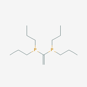 molecular formula C14H30P2 B12516311 Phosphine, ethenylidenebis[dipropyl- CAS No. 686353-31-1