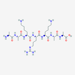 molecular formula C30H58N12O8 B12516331 L-Alanyl-L-alanyl-L-lysyl-N~5~-(diaminomethylidene)-L-ornithyl-L-lysyl-L-alanyl-L-alanine CAS No. 695226-02-9