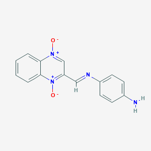 molecular formula C15H12N4O2 B12516350 2-{[(4-Iminocyclohexa-2,5-dien-1-ylidene)amino]methylidene}-4-oxo-4lambda~5~-quinoxalin-1(2H)-ol CAS No. 651706-10-4