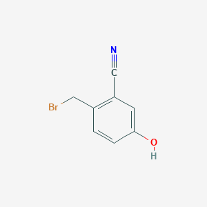 molecular formula C8H6BrNO B12516404 2-(Bromomethyl)-5-hydroxybenzonitrile 