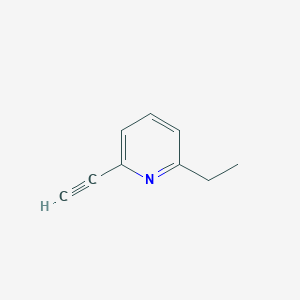 molecular formula C9H9N B12516412 2-Ethyl-6-ethynylpyridine CAS No. 676343-10-5