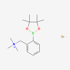 molecular formula C16H27BBrNO2 B12516419 N,N,N-Trimethyl-1-(2-(4,4,5,5-tetramethyl-1,3,2-dioxaborolan-2-yl)phenyl)methanaminium bromide 