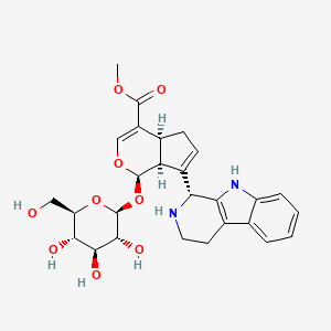 molecular formula C27H32N2O9 B1251646 Croceaine A 