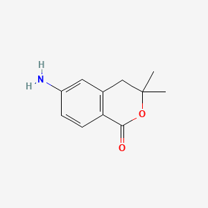 molecular formula C11H13NO2 B12516474 6-Amino-3,3-dimethylisochroman-1-one 