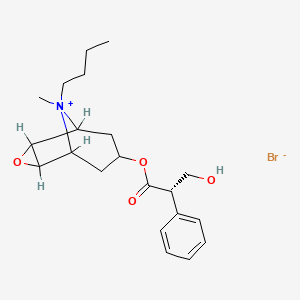 molecular formula C21H30BrNO4 B1251648 (-)-Scopolamine,n-Butyl-, bromide 
