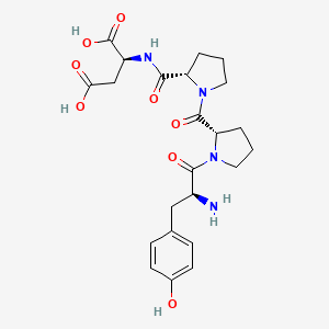 molecular formula C23H30N4O8 B12516480 L-Aspartic acid, L-tyrosyl-L-prolyl-L-prolyl- CAS No. 652977-19-0