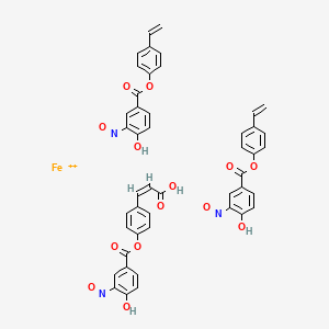 molecular formula C46H33FeN3O14+2 B1251650 Ferroverdin C 