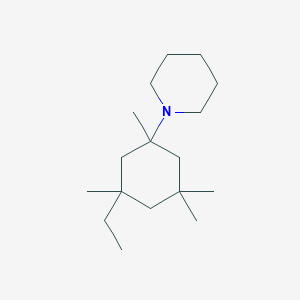 molecular formula C17H33N B12516518 Piperidine, 1-(3-ethyl-1,3,5,5-tetramethylcyclohexyl)- CAS No. 685088-13-5