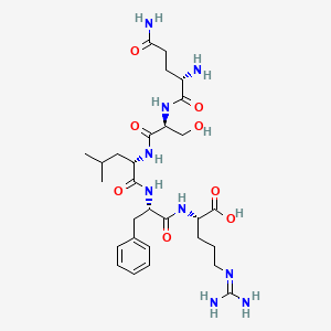 molecular formula C29H47N9O8 B12516685 L-Glutaminyl-L-seryl-L-leucyl-L-phenylalanyl-N~5~-(diaminomethylidene)-L-ornithine CAS No. 651357-03-8