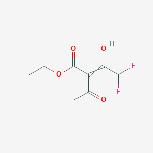 molecular formula C8H10F2O4 B12516689 Ethyl 2-acetyl-4,4-difluoro-3-hydroxybut-2-enoate CAS No. 693817-79-7